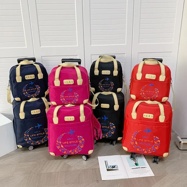 Trolley Bag, Universal Wheel, Mother-In-Law Bag, Travel Bag, Lightweight Business Trip, Multi-Functional Boarding Bag, Oxford Cloth, Adjustable Trolley, Comfortable Handbag, Multiple Carrying Methods, Any Switching, Portable Travel