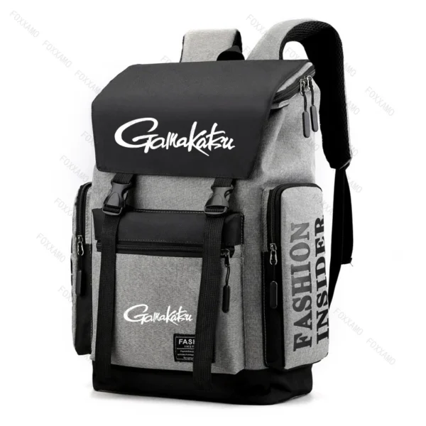 Gamakatsu Fishing Backpack Winter Male Outdoor Sports Breathable Wear-resistant Waterproof Fishing Bag Simple Travel Backpack