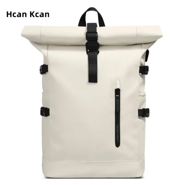 HcanKcan Expandable Travel Backpack For Men Women Waterproof Roll Top Laptop Bag Large Capacity School Backpack Daily Work Bag