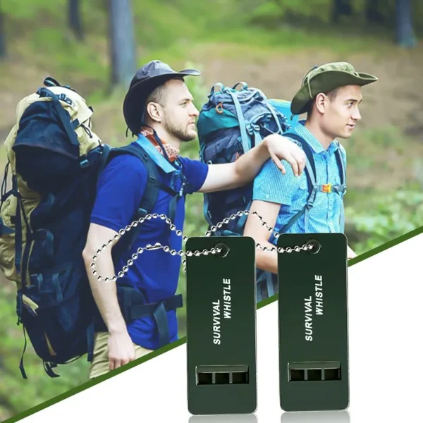 Outdoor Camping Equipment Survival Gear Three-frequency Survival Whistle, Lifesaving Whistle First Aid Whistle Treble Whistle