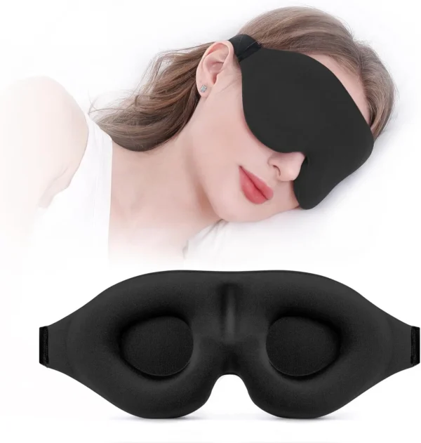 Sleeping 3D Eye Mask Adjustable Suitable for Men Women, Soft Breathable and Relaxing Zero Pressure Night Blindfold