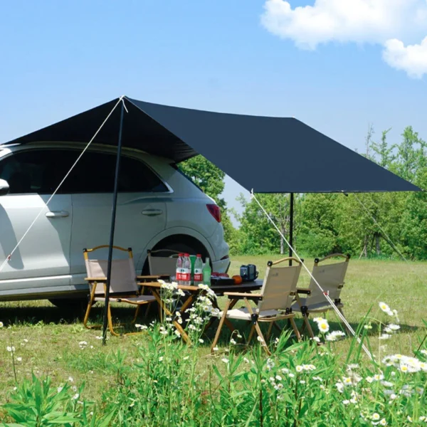 Car Side Awning Waterproof Sunshade Camping Canopy Portable Outdoor Shelter UV Protection Automobile Shade Tent For Camping