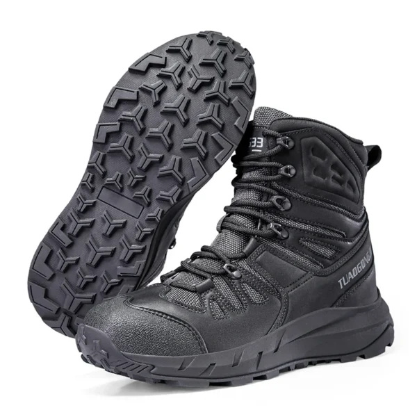 CHRLCK Mens Outdoor Hiking Boots Spring Autumn Men Wear-resistant Waterproof Hiking Boots Outdoor Travel Anti-slip Hiking Boots